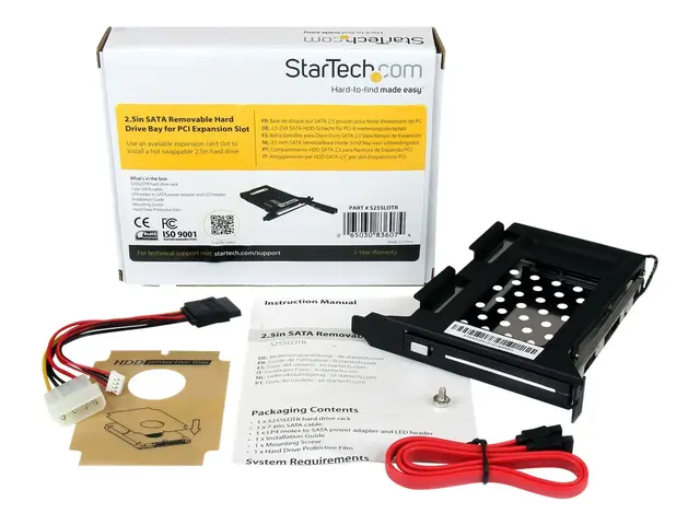 StarTech.com 2.5in SATA Removable Hard Drive Bay for PC Expansion ...