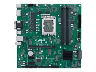 ASUS PRO B660M-C D4-CSM - Hovedkort - micro ATX LGA1700-sokkel - B660 Chipset - USB 3.2 Gen 1, USB-C Gen1 - Gigabit LAN - innbygd grafikk (CPU kreves) - HD-lyd (8-kanalers) - ASUS Corporate Stable Model (CSM)