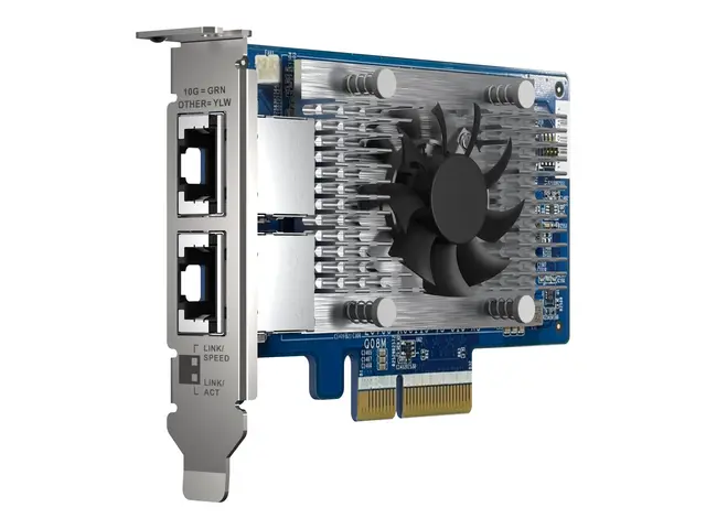 QNAP QXG-10G2T-X710 - Nettverksadapter - PCIe 3.0 x4 lav profil - ...
