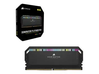 CORSAIR Dominator Platinum RGB DDR5 - sett - 32 GB: 2 x 16 GB - DIMM 288-pin - 5200 MT/s / PC5-41600 - CL40 - 1.25 V - ikke-bufret - ikke-ECC - svart
