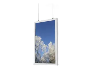 HI-ND Window - Monteringssett (hylster) - for flatpanel portrett - metall - hvit, RAL 9003 - skjermstørrelse: 55" - takmonterbar