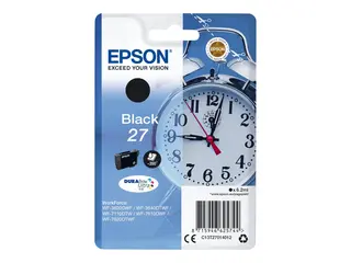 Epson 27 - 6.2 ml - svart - original - blekkpatron for WorkForce WF-3620, WF-3640, WF-7110, WF-7210, WF-7610, WF-7620, WF-7710, WF-7715, WF-7720