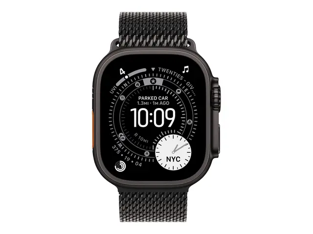 Apple - Sløyfe for smart armbåndsur 49 mm, svart titanfinish Liten...