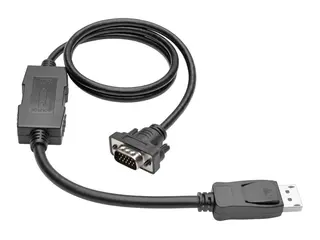 Eaton Tripp Lite Series DisplayPort 1.2 to VGA Active Adapter Cable (DP with Latches to HD15 M/M), 3 ft. (0.9 m) Skjermkabel - DisplayPort (hann) til HD-15 (VGA) (hann) - 91 cm - aktiv, l&#229;st - svart