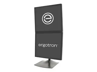 Ergotron DS100 - Monteringssett (28&quot;-stang, sokkel, 2 svingtapper, 2 VESA-adaptere) lav profil - for 2 LCD-skjermer - st&#229;l, aluminium - svart - skjermst&#248;rrelse: inntil 27&quot; - skrivebord