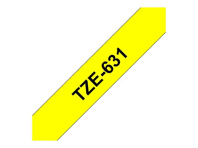 Brother TZe-631 - Selv-adhesiv svart på gult Rull (1,2 cm x 8 m) 1...