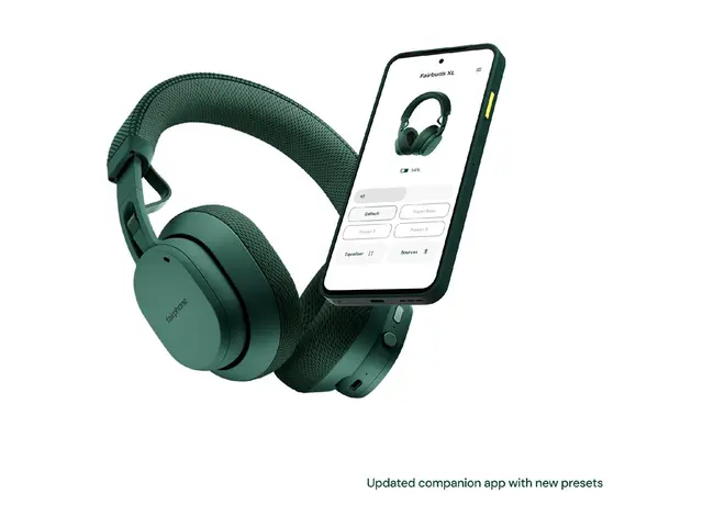 Fairphone FAIRBUDS XL - Hodetelefoner med mikrofon full størrelse - Bluetooth - trådløs, kablet - aktiv støydemping - USB-C - skoggrønn 