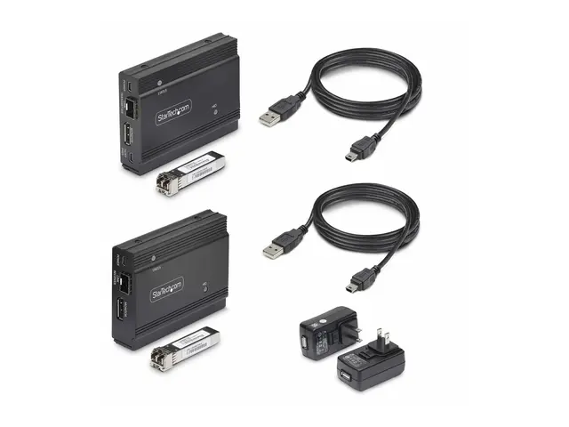 StarTech.com DisplayPort KVM Console Extender Over Fiber Optic, 4K...