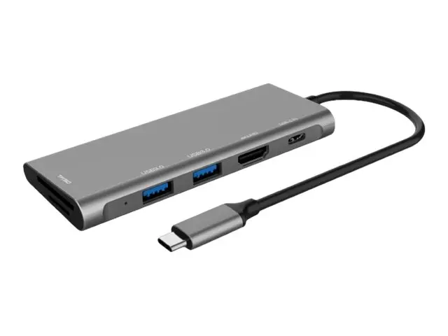 Elivi UltraSlim 6 in 1 - Dokkingstasjon - USB-C - HDMI