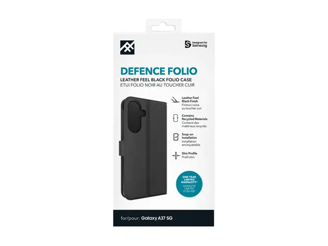 iFrogz Defence - Lommebok for mobiltelefon - folio - svart - for S...