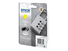 Epson 35 - 9.1 ml - gul - original blære med RF/lyd-alarm - blekkpatron - for WorkForce Pro WF-4720, WF-4720DWF, WF-4725DWF, WF-4730, WF-4730DTWF, WF-4740, WF-4740DTWF