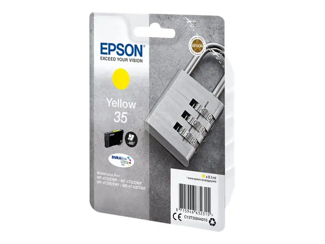Epson 35 - 9.1 ml gul original blære med RF/lyd-alarm blekkpatron ...