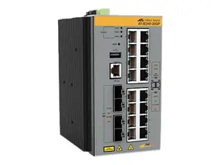 Allied Telesis AT IE340-20GP - Switch L3 - Styrt - 8 x 10/100/1000 (PoE+) + 8 x 10/100/1000 (PoE) + 4 x Gigabit SFP - DIN-skinnemonterbar, veggmonterbar - PoE+ (240 W) - DC-str&#248;m