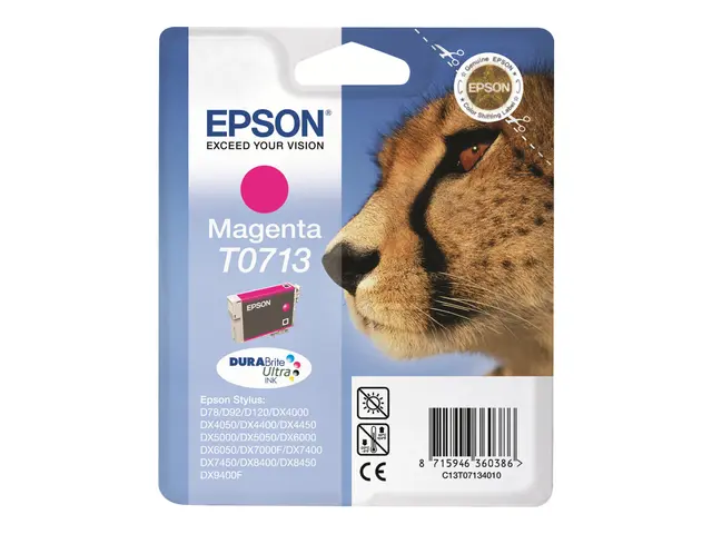 Epson T0713 - 5.5 ml - magenta - original - blekkpatron - for Styl...