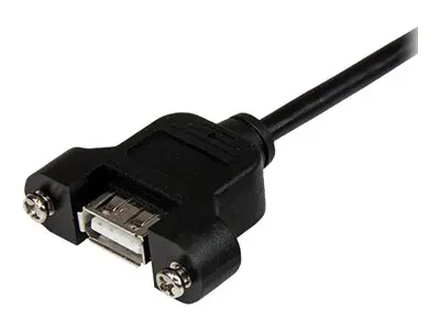 StarTech.com 2 ft Panel Mount USB Cable A to F/M - Extension A-Fem...