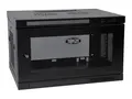 Eaton Tripp Lite Series SmartRack 6U Low-Profile Switch-Depth Wall-Mount Rack Enclosure Cabinet Rack skap - veggmonterbar, gulvmonterbar - svart - 6U - 19&quot;