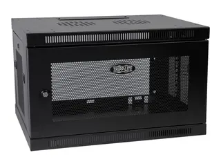 Eaton Tripp Lite Series SmartRack 6U Low-Profile Switch-Depth Wall-Mount Rack Enclosure Cabinet Rack skap - veggmonterbar, gulvmonterbar - svart - 6U - 19"
