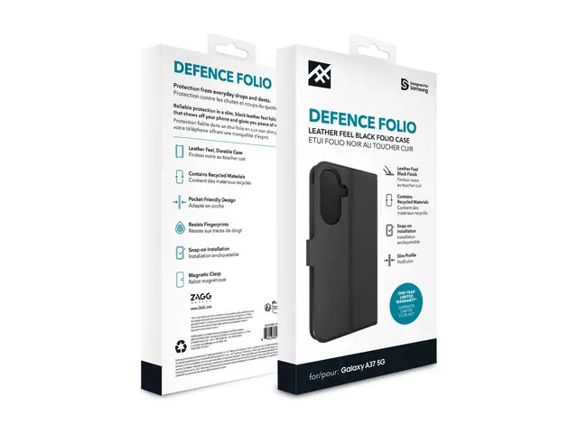 iFrogz Defence - Lommebok for mobiltelefon - folio - svart - for S...