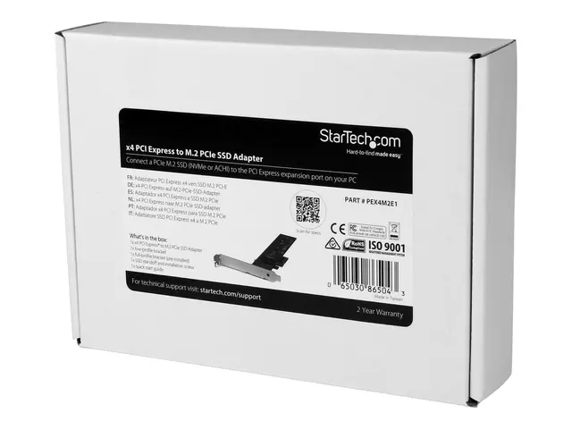 StarTech.com M2 PCIe SSD Adapter - x4 PCIe 3.0 NVMe / AHCI / NGFF ...