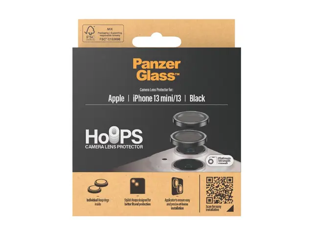 PanzerGlass - Linsebeskytter for mobiltelefon svart Apple iPhone 1...