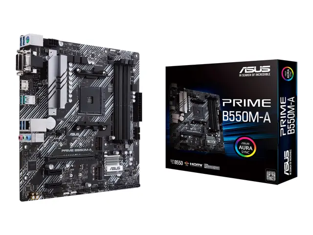 ASUS PRIME B550M-A - Hovedkort micro ATX Socket AM4 AMD B550 Chips...