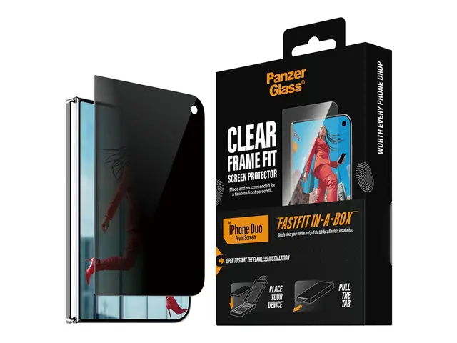 PanzerGlass - Skjermbeskyttelse for mobiltelefon - frame fit with ...