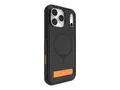 ZAGG Sedona Snap - Baksidedeksel for mobiltelefon med stativ - MagSafe-samsvar - grafen - flom svart - for Apple iPhone 17 Pro Max