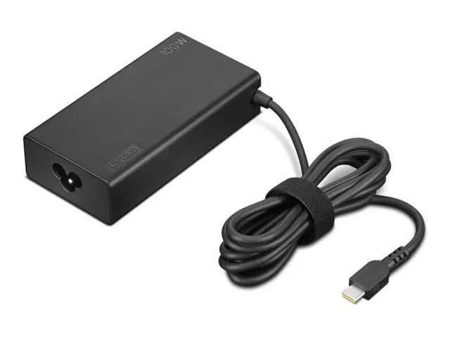 Lenovo - USB-C-strømadapter AC 100-240 V 100 watt svart
