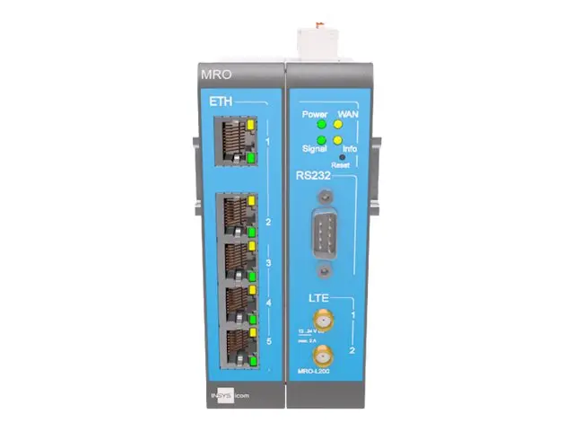 INSYS icom MRO L210 - Ruter WWAN Modbus DIN-skinnemonterbar