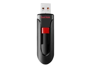 SanDisk Cruzer Glide - USB-flashstasjon - 32 GB USB 2.0 - svart, r&#248;d