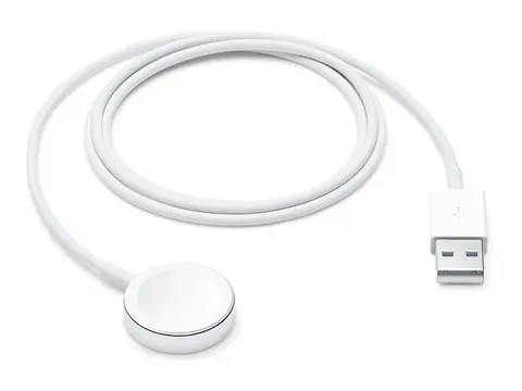 Apple - Ladekabel for smartarmbåndsur - USB hann 1 m - Rask lading, magnetisk - for Watch