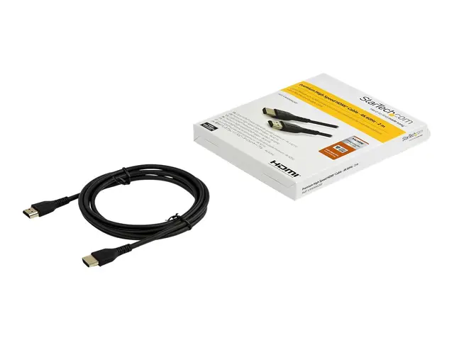 StarTech.com 2m Premium Certified HDMI 2.0 Cable with Ethernet, Du...