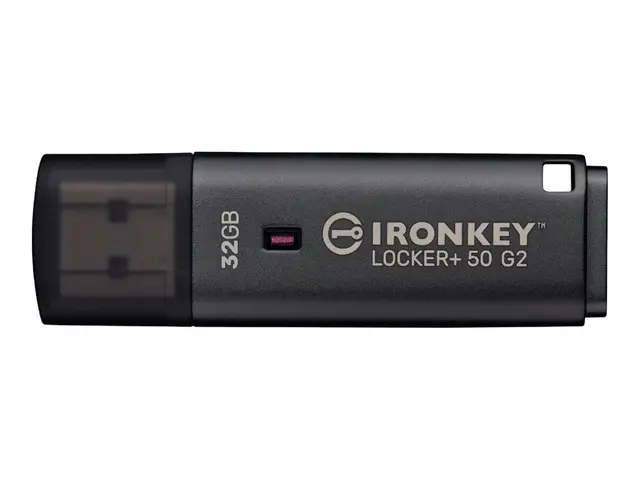 Kingston IronKey Locker+ 50 G2 - USB-flashstasjon - kryptert - 32 ...