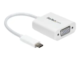 StarTech.com USB-C to VGA Adapter White - 1080p - Video Converter For Your MacBook Pro / Projector / VGA Display (CDP2VGAW) - USB/VGA-adapter - 24 pin USB-C til HD-15 (VGA) - 17.5 m