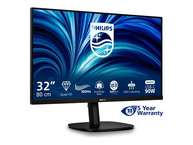 Philips 32B2U3601 - 3000 Series LED-skjerm 32" (31.5" synlig) 2560...
