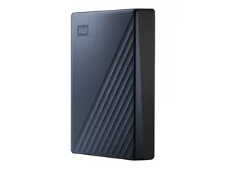 WD My Passport Ultra WDBFTM0050BBL Harddisk - kryptert - 5 TB - ekstern (bærbar) - USB 3.1 (USB-C kontakt) - 256-bit AES - blå