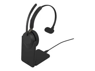 Jabra Evolve3 65 UC - Hodesett - on-ear - Bluetooth trådløs, kablet - aktiv støydemping - USB-C via Bluetooth-adapter, USB-C - Optimert for UC