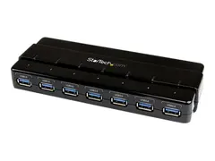 StarTech.com 7 Port USB 3.0 Hub - Up To 5 Gbps 7 x USB - Universal Multi Port USB Extender for Your Desktop - USB Powered (ST7300USB3B) - hub - 7 porter
