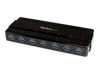StarTech.com 7 Port USB 3.0 Hub - Up To 5 Gbps 7 x USB - Universal Multi Port USB Extender for Your Desktop - USB Powered (ST7300USB3B) - hub - 7 porter