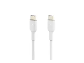 Belkin BoostCharge - USB-kabel - USB-C (hann) til USB-C (hann) USB 2.0 - 3 A - 1 m - hvit (en pakke 2)