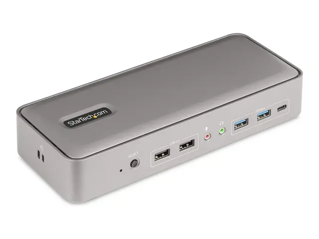 StarTech.com Dual-Laptop USB-C KVM Docking Station, Dual Monitor 4...