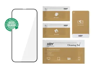 Key Besseggen - Skjermbeskyttelse for mobiltelefon &#248;ko, kant-til-kant - 2.5D - glass - rammefarge svart - for Apple iPhone 15