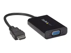 StarTech.com HDMI to VGA Video Adapter Converter with Audio for Desktop PC / Laptop / Ultrabook 1920x1080 - video adapter - HDMI / VGA / lyd - 25 cm