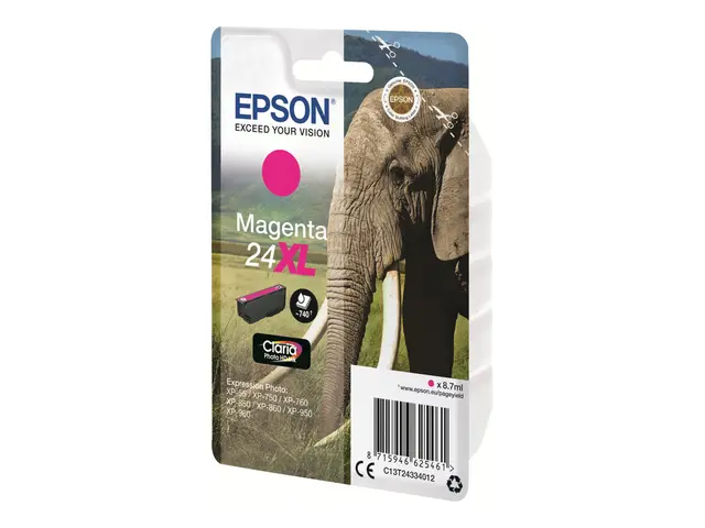 Epson 24XL - 8.7 ml - XL - magenta - original - blære med RF-alarm...