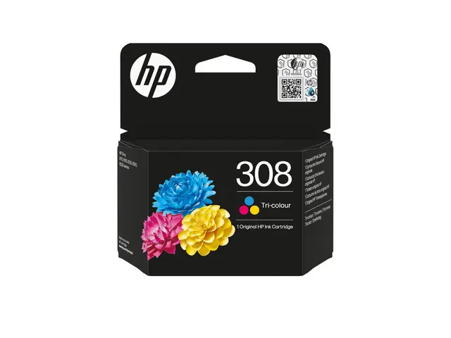 HP 308 - Cyan, magenta, gul original boks blekkpatron
