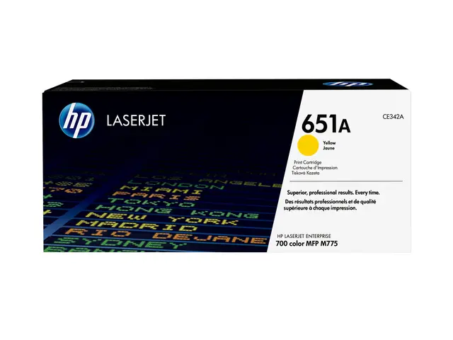 HP 651A - Gul original LaserJet tonerpatron (CE342A) for Color Ent...