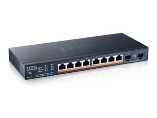 Zyxel XMG1915 Series XMG1915-10EP Switch - administrert, NebulaFLEX-sky - L3 Lite - smart - 8 x 100/1000/2.5G (PoE++) + 2 x Gigabit SFP / 10 Gigabit SFP+ - rackmonterbar - PoE++ (130 W)