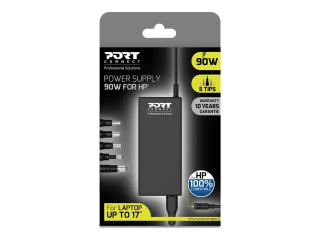 PORT Connect - Strømadapter AC 100-240 V 90 watt Storbritannia