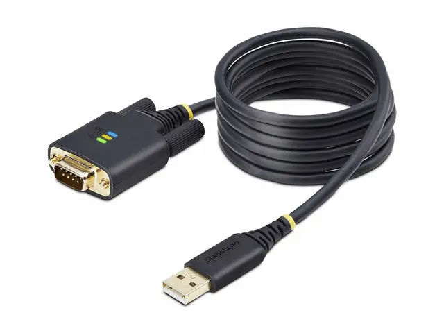 StarTech.com 6.6ft (2m) USB to Serial Adapter Cable, COM Retention...