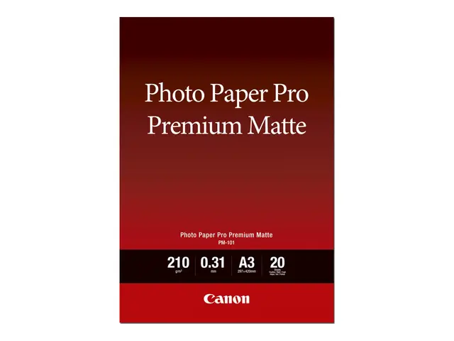 Canon Pro Premium PM-101 - Glatt matt - 310 mikroner Super A3/B (330 x 483 mm) - 210 g/m² - 20 ark fotopapir - for PIXMA PRO-1, PRO-10, PRO-100 